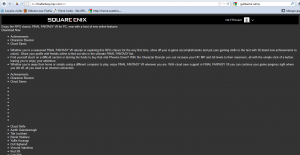 Final Fantasy VII PC sur le site dédié aux développeurs / marketings de Square Enix Europe.