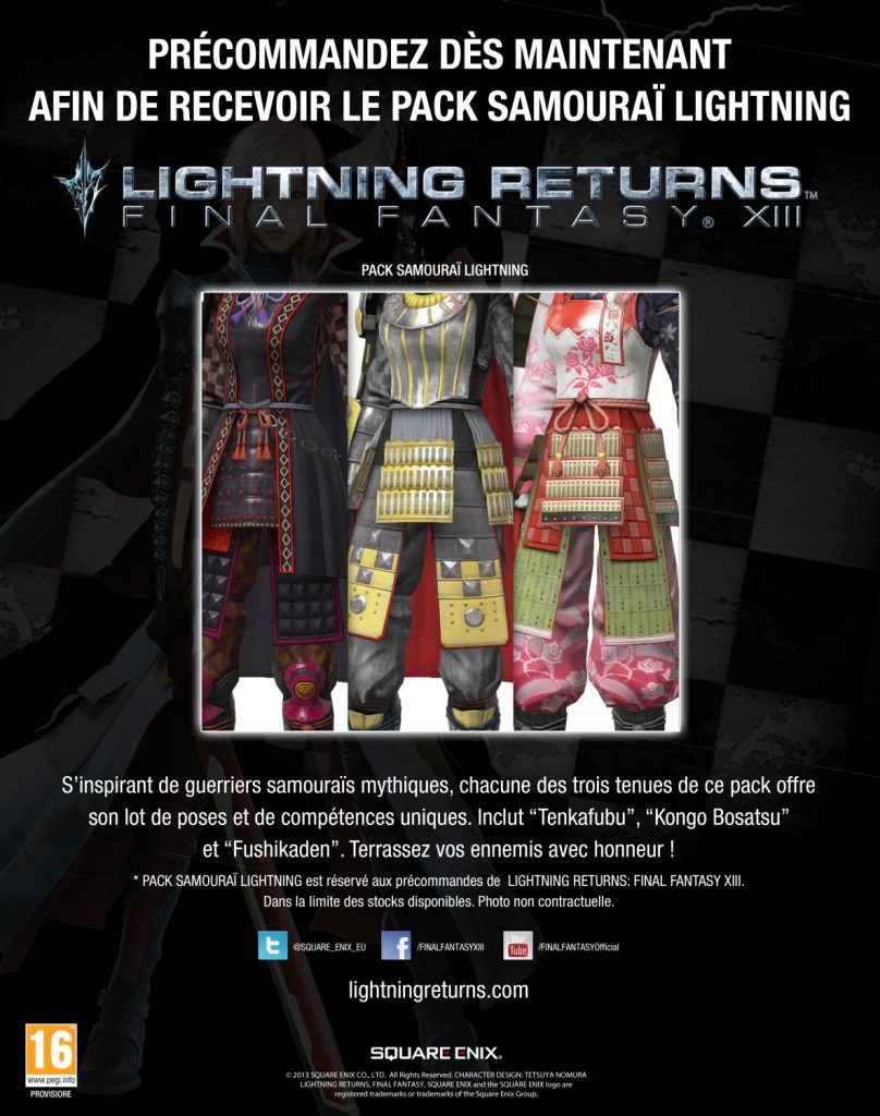 Bonus de précommande et visuels pour Lightning Returns !