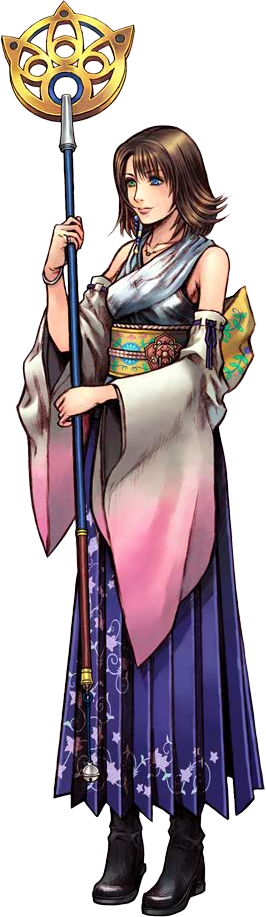 Illustration de référence de Yuna dans l'univers de Dissidia, par Tetsuya Nomura. Il s'agit de l'illustration conçue initialement pour Dissidia Duodecim (PSP, 2011)