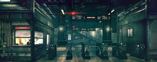 concept art Final fantasy vii remake station de train